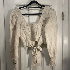 Corset Story long sleeve crop top